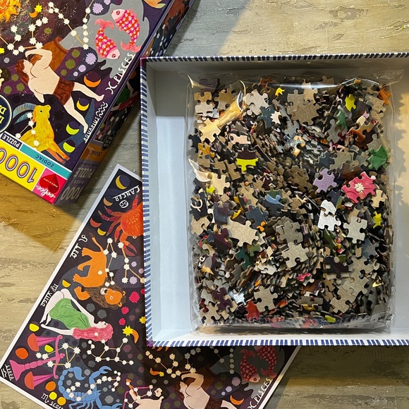 EUC [eeBoo] Zodiac + 1000 Piece & Love | GLOWS IN DARK | Jigsaw Puzzle + Poster - Picture 10 of 14